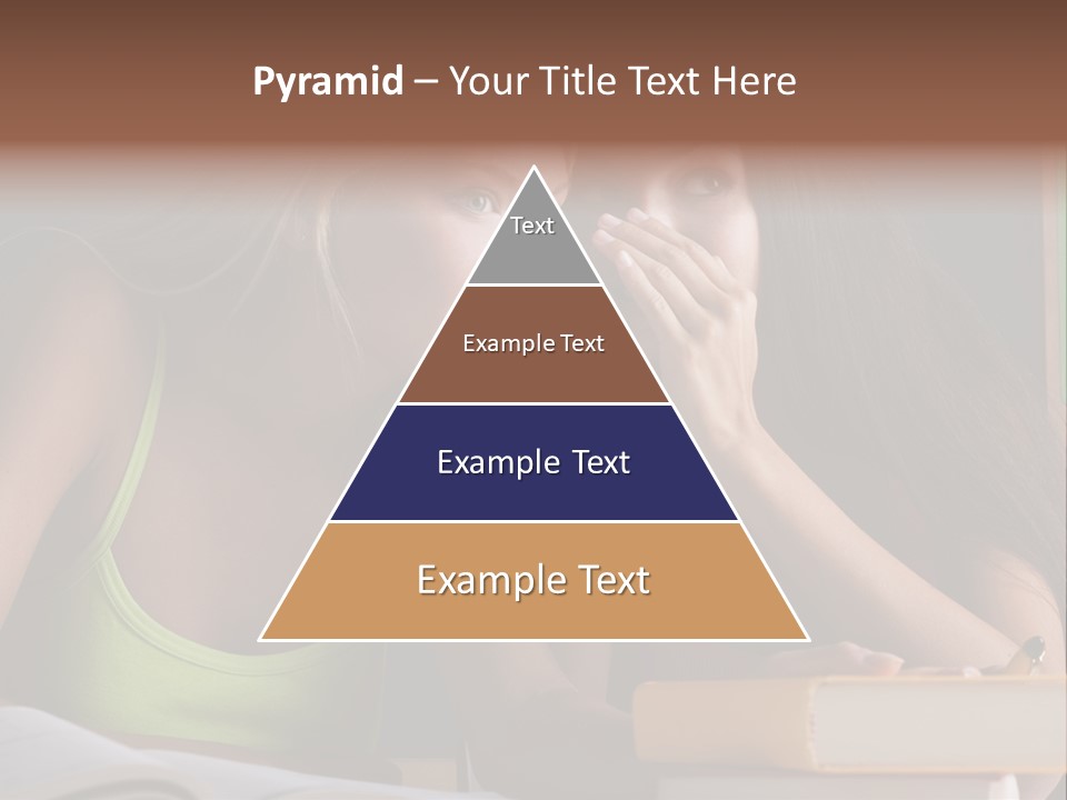 Chatting School Books Two People PowerPoint Template