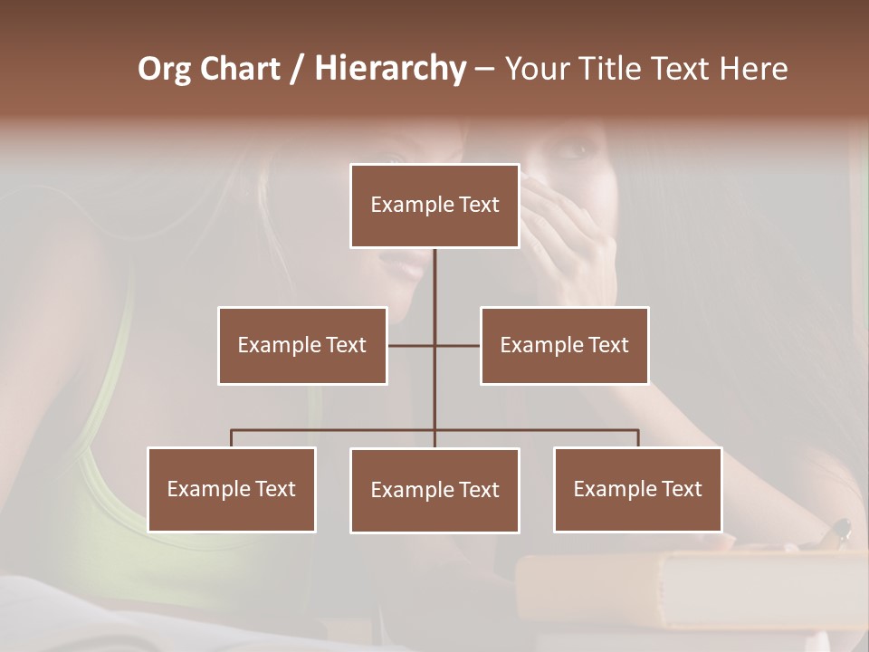 Chatting School Books Two People PowerPoint Template