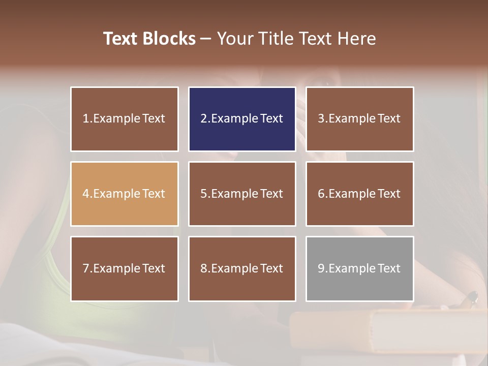 Chatting School Books Two People PowerPoint Template