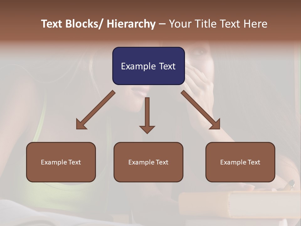 Chatting School Books Two People PowerPoint Template