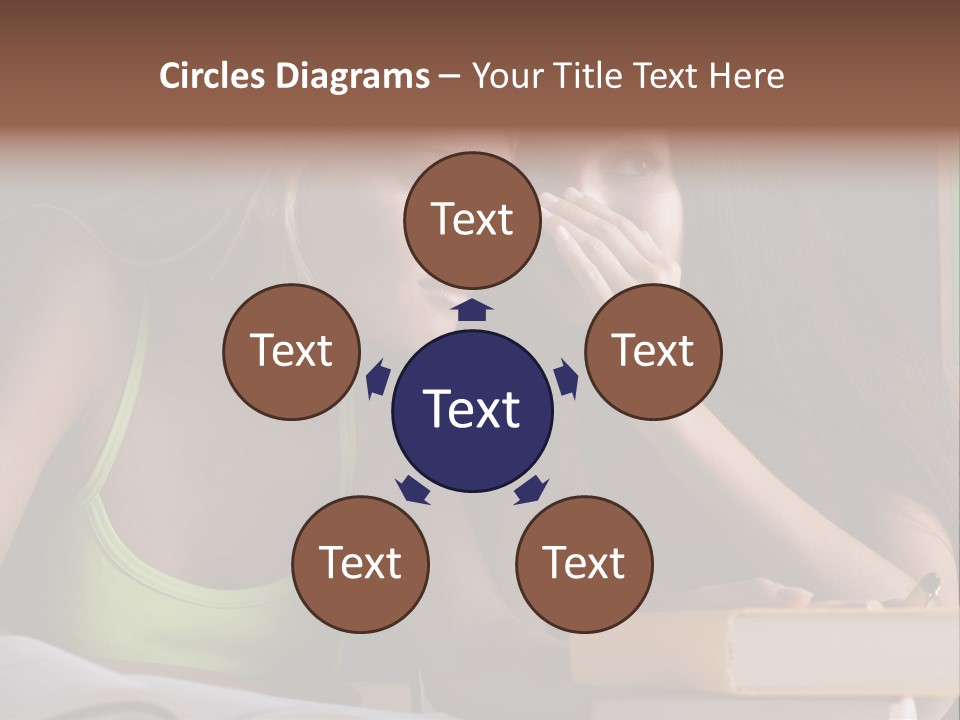 Chatting School Books Two People PowerPoint Template