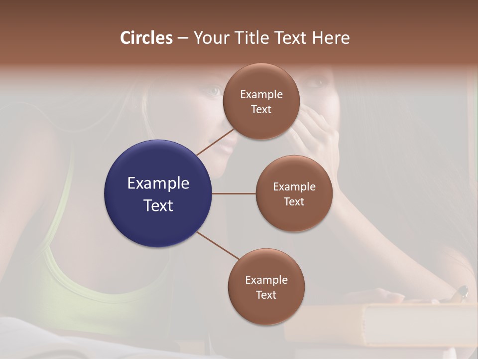 Chatting School Books Two People PowerPoint Template