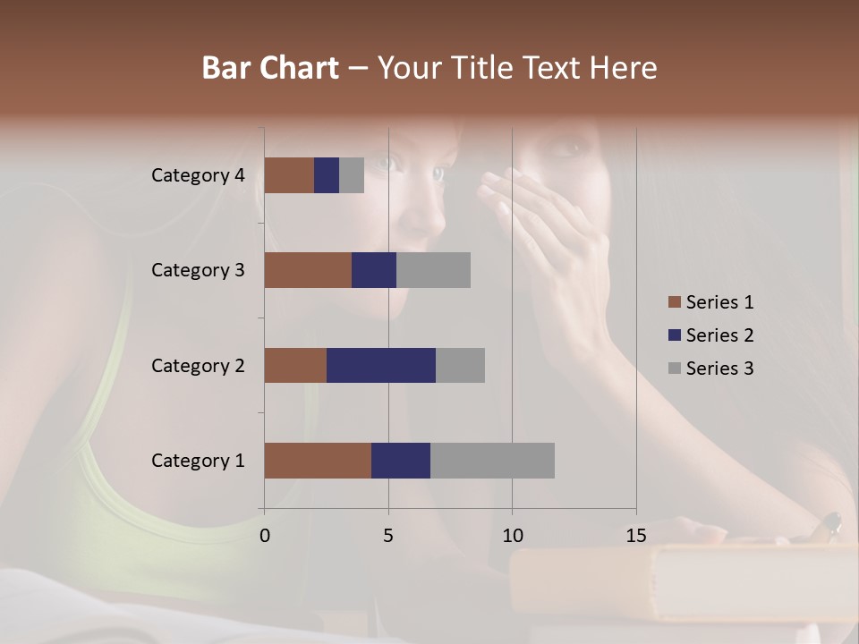 Chatting School Books Two People PowerPoint Template