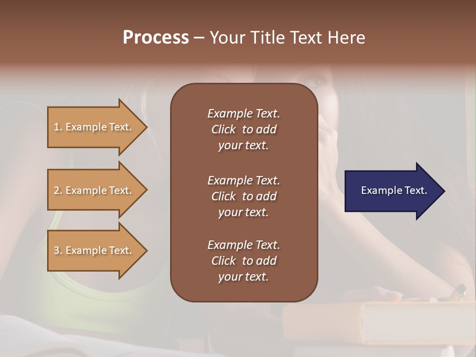 Chatting School Books Two People PowerPoint Template