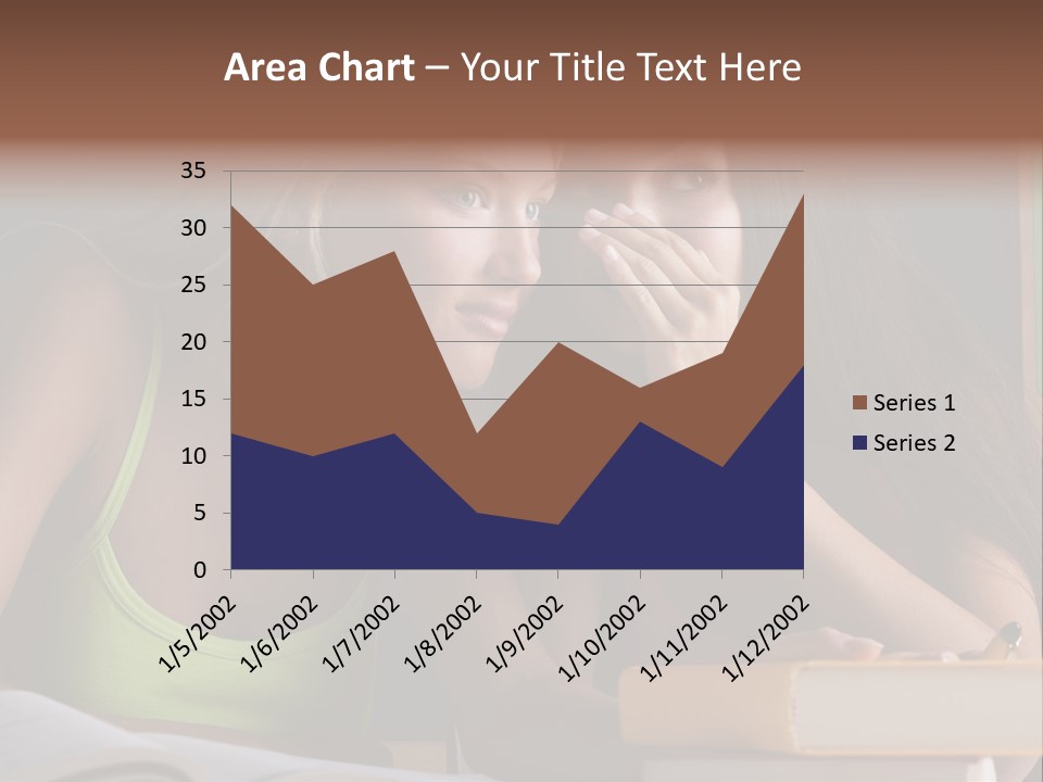 Chatting School Books Two People PowerPoint Template