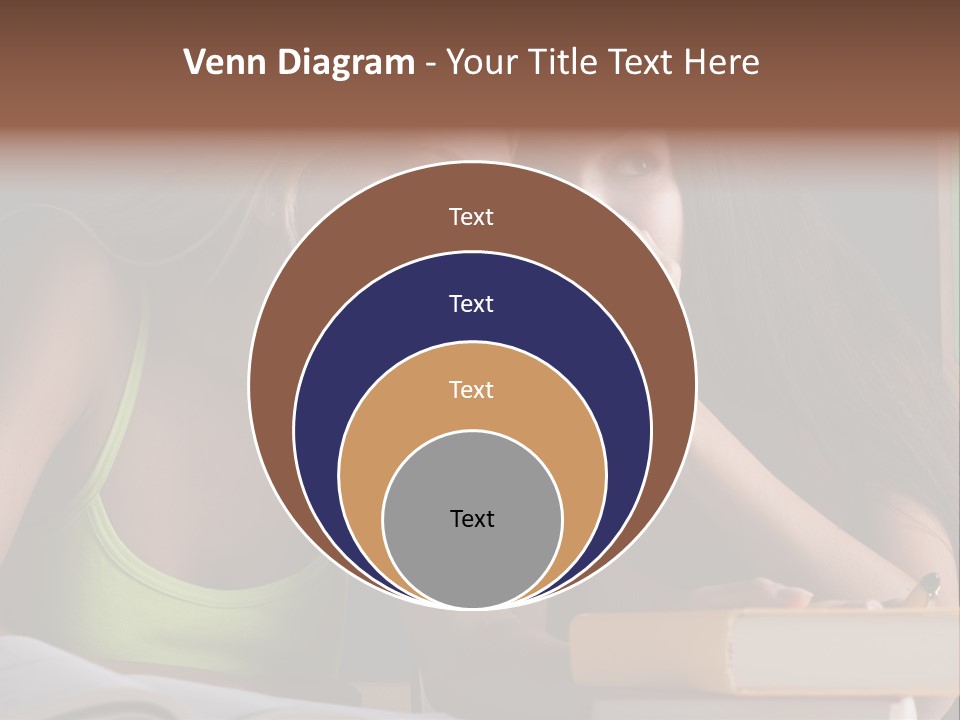 Chatting School Books Two People PowerPoint Template