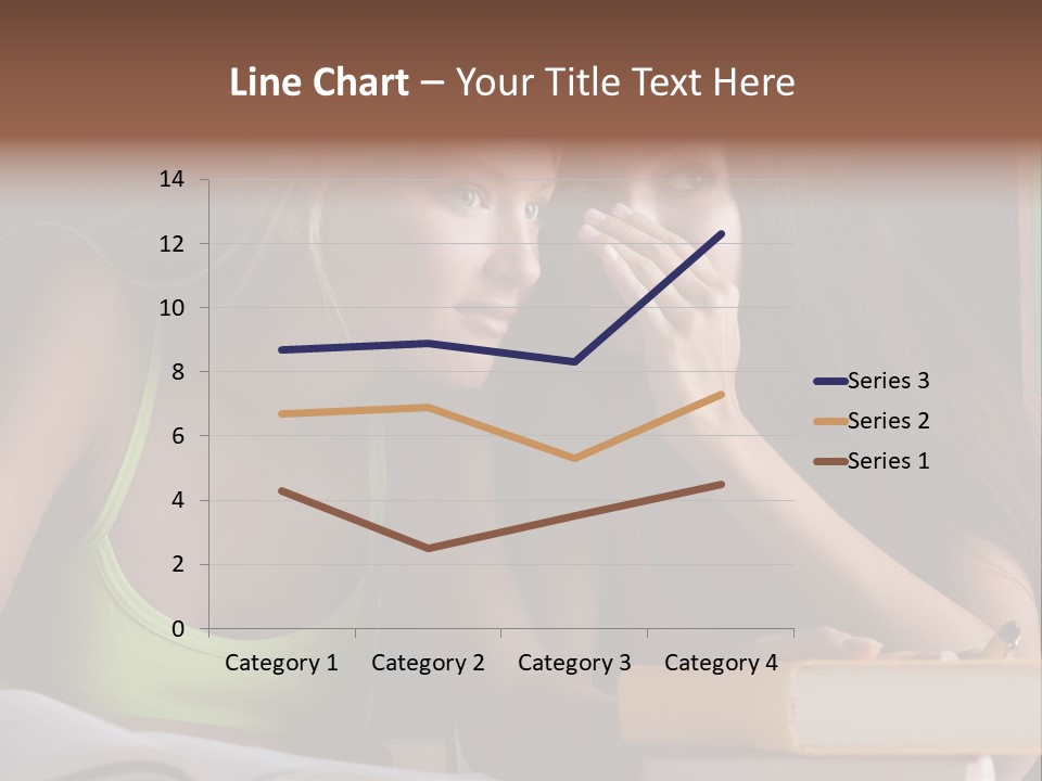 Chatting School Books Two People PowerPoint Template
