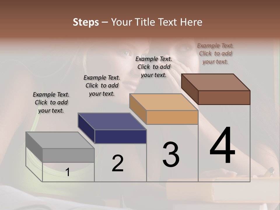 Chatting School Books Two People PowerPoint Template