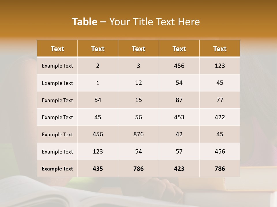 Teenager Girls Brown Hair Students PowerPoint Template