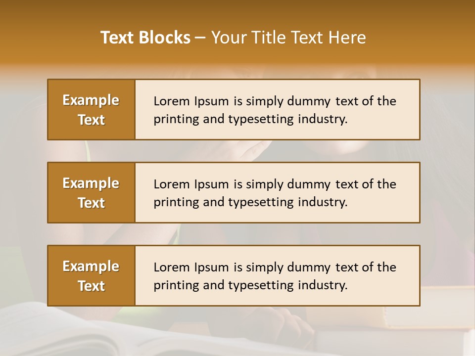 Teenager Girls Brown Hair Students PowerPoint Template