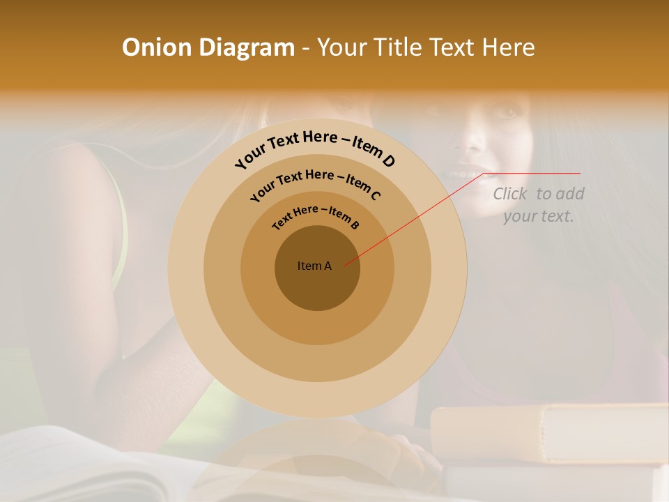 Teenager Girls Brown Hair Students PowerPoint Template