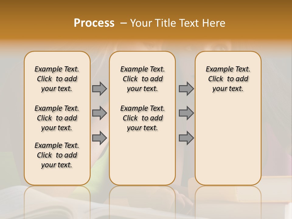 Teenager Girls Brown Hair Students PowerPoint Template