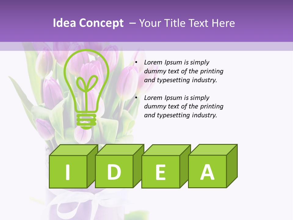 Bouquet Holiday Date PowerPoint Template