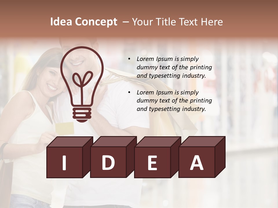 Shopaholic Shop Young PowerPoint Template