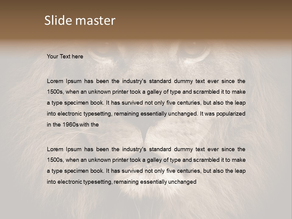 Noble Lion Mane PowerPoint Template