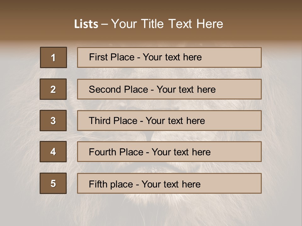 Noble Lion Mane PowerPoint Template