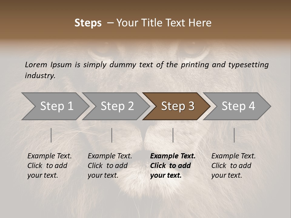 Noble Lion Mane PowerPoint Template
