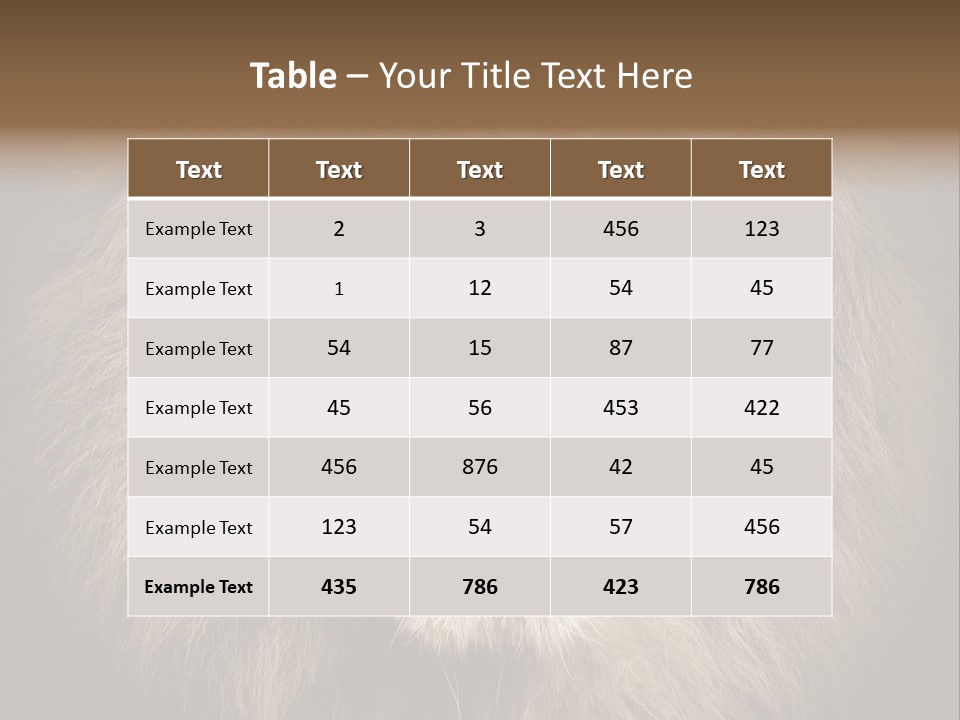 Noble Lion Mane PowerPoint Template