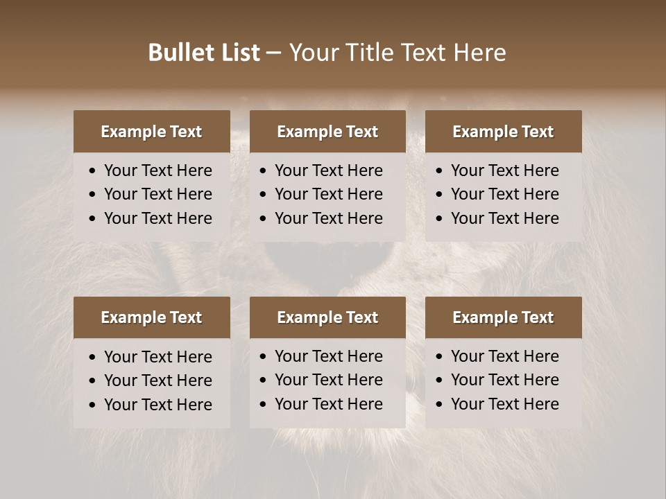 Noble Lion Mane PowerPoint Template