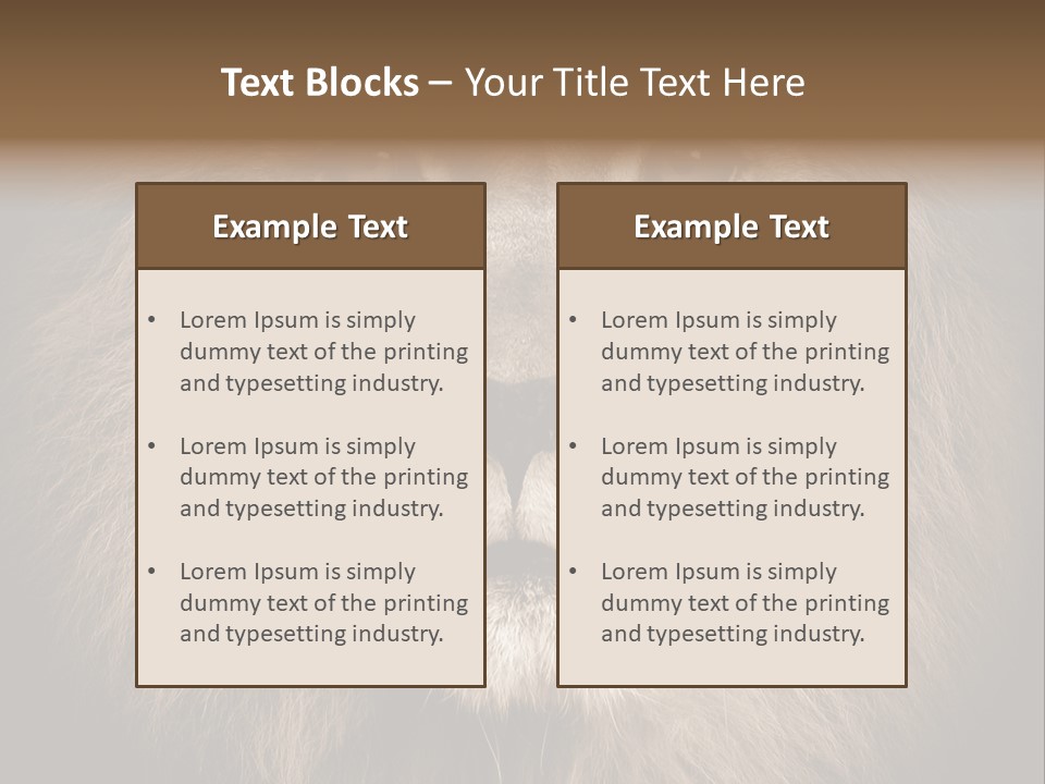 Noble Lion Mane PowerPoint Template