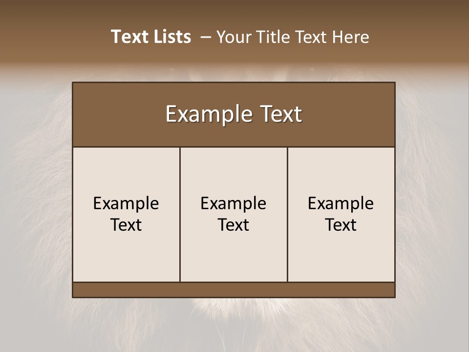 Noble Lion Mane PowerPoint Template