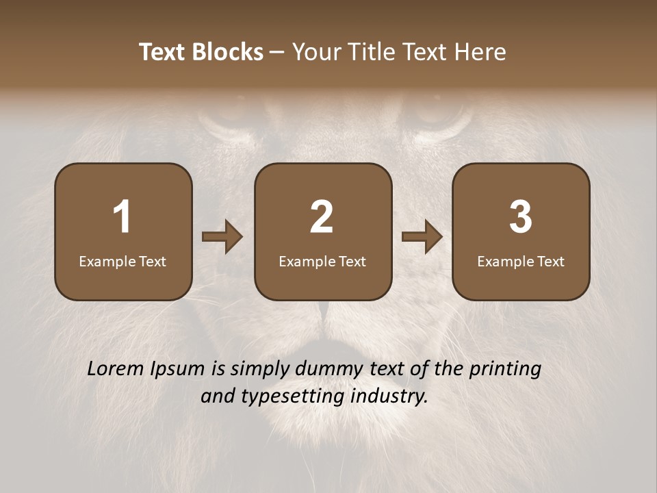 Noble Lion Mane PowerPoint Template