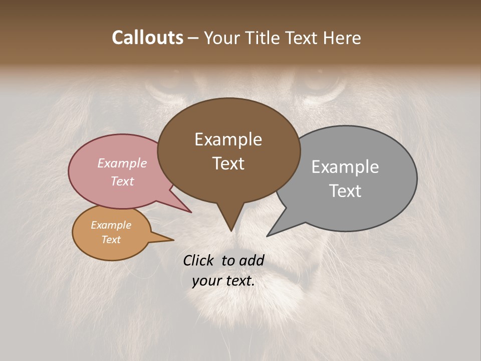 Noble Lion Mane PowerPoint Template