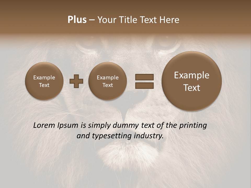 Noble Lion Mane PowerPoint Template