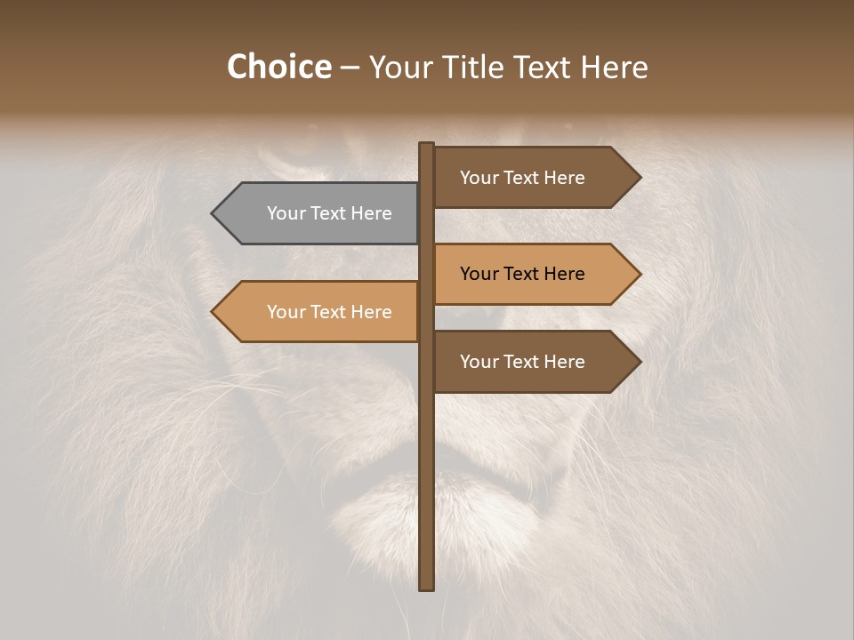 Noble Lion Mane PowerPoint Template