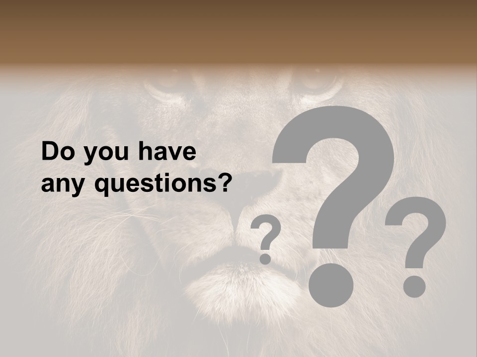 Noble Lion Mane PowerPoint Template