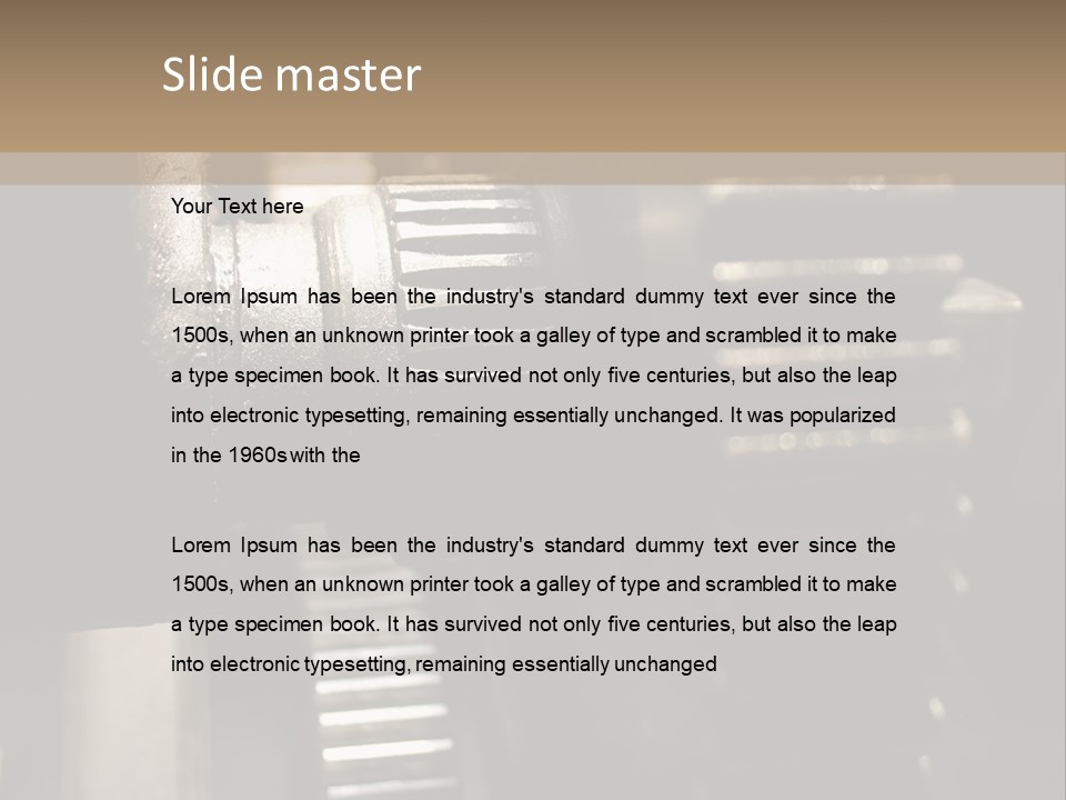 Engine Tooth Collaboration PowerPoint Template