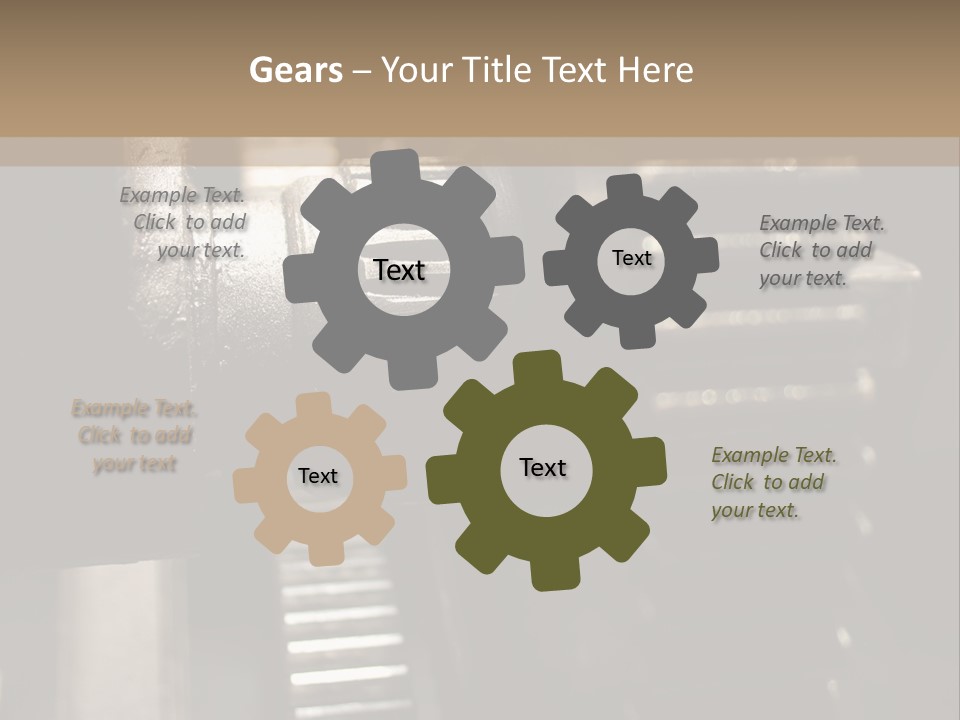 Engine Tooth Collaboration PowerPoint Template