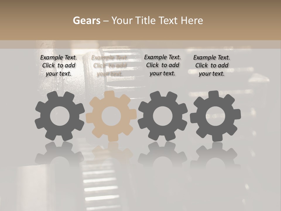 Engine Tooth Collaboration PowerPoint Template