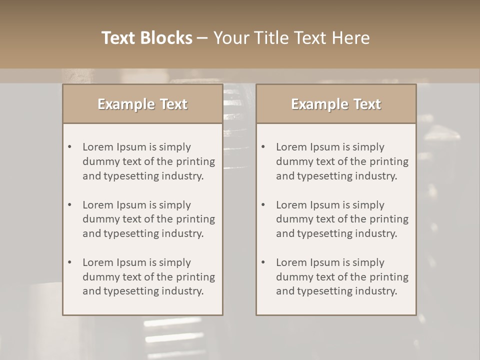 Engine Tooth Collaboration PowerPoint Template