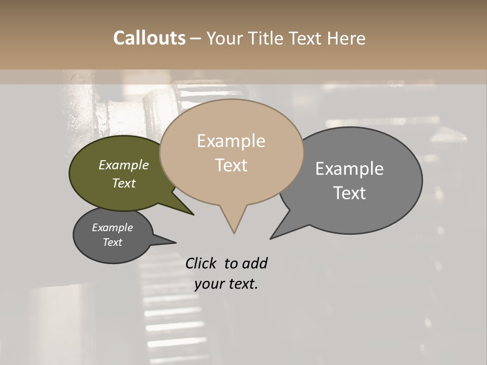 Engine Tooth Collaboration PowerPoint Template