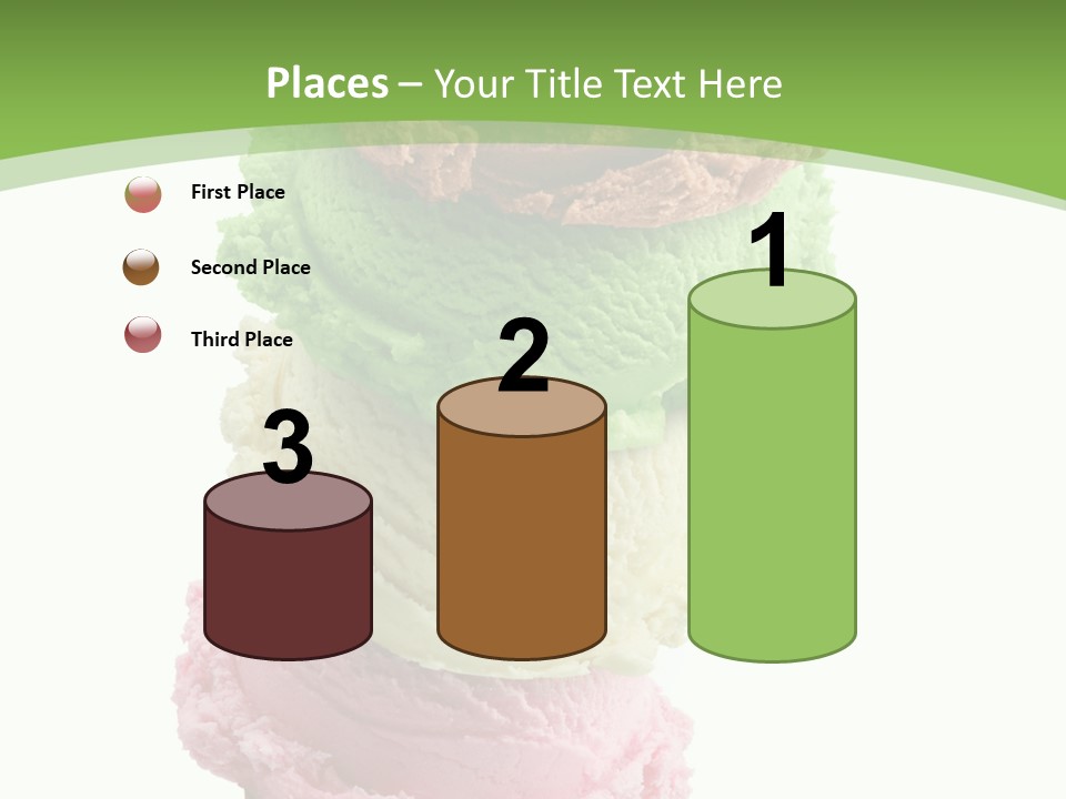 Scoop Sweet Food Kiwi PowerPoint Template