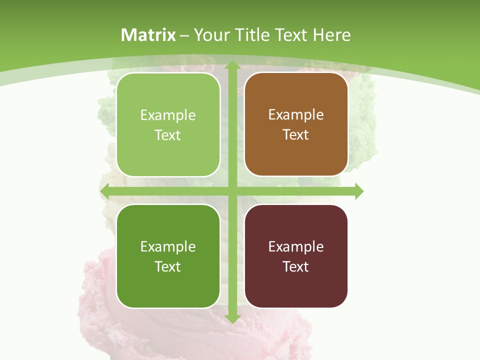 Scoop Sweet Food Kiwi PowerPoint Template