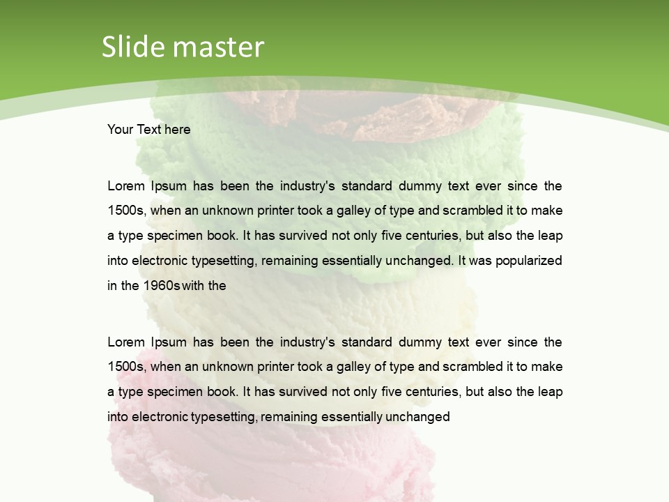 Scoop Sweet Food Kiwi PowerPoint Template