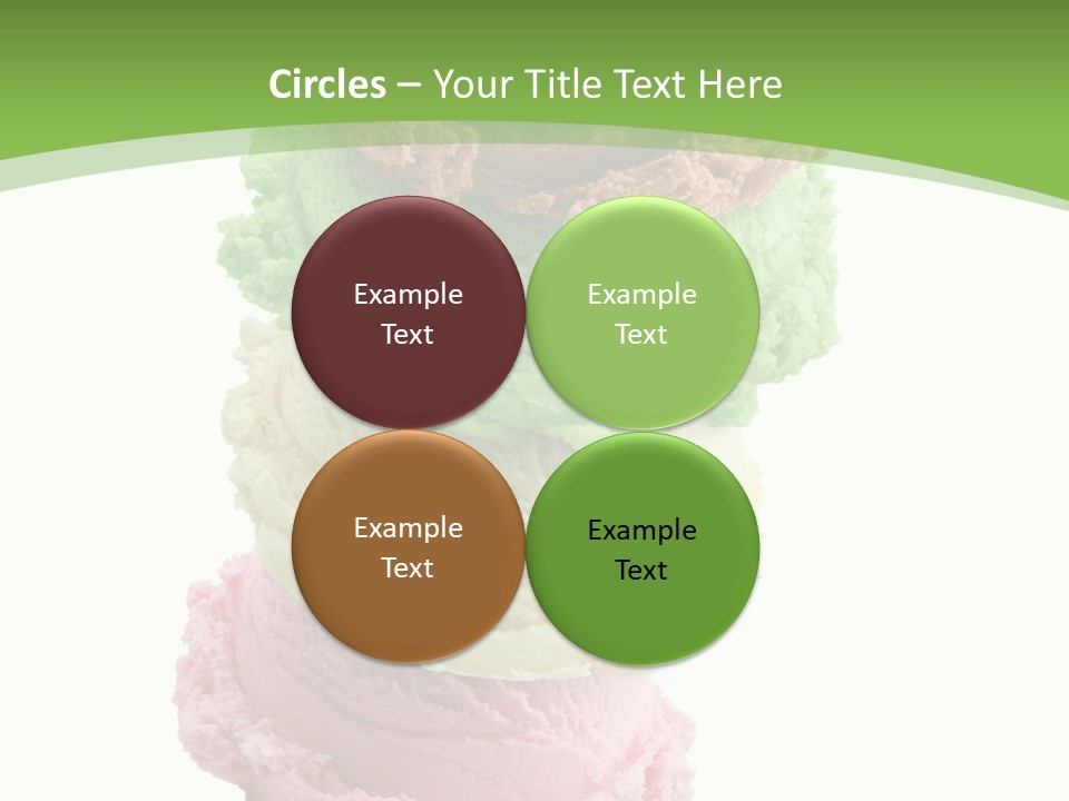 Scoop Sweet Food Kiwi PowerPoint Template