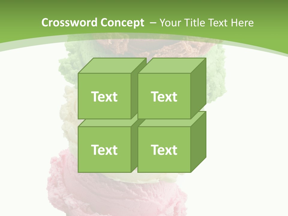 Scoop Sweet Food Kiwi PowerPoint Template