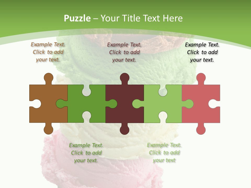 Scoop Sweet Food Kiwi PowerPoint Template