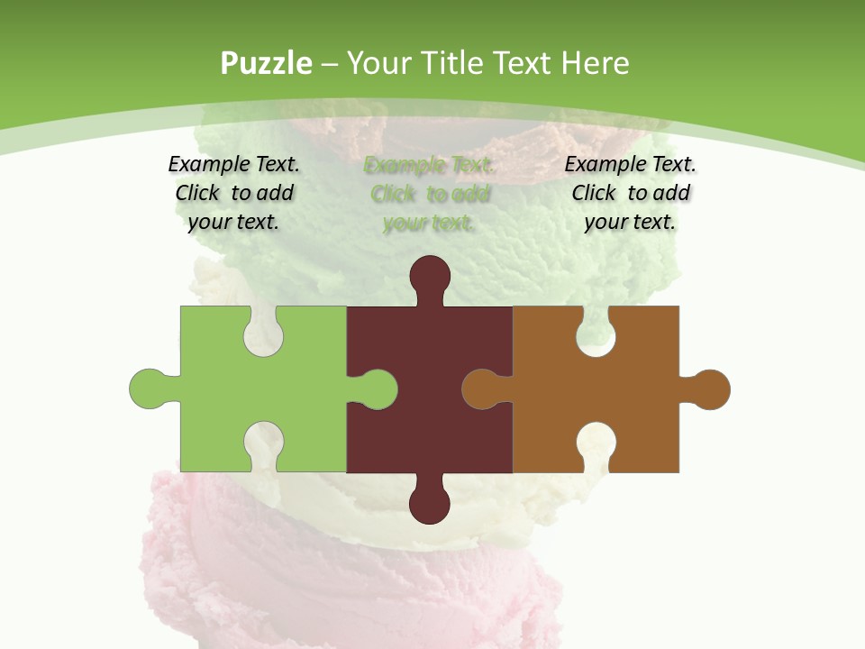 Scoop Sweet Food Kiwi PowerPoint Template