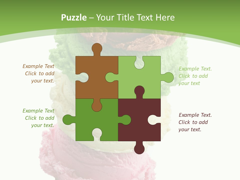 Scoop Sweet Food Kiwi PowerPoint Template