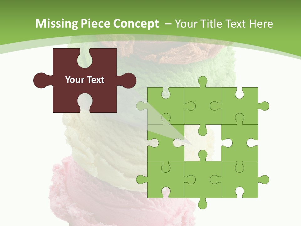 Scoop Sweet Food Kiwi PowerPoint Template