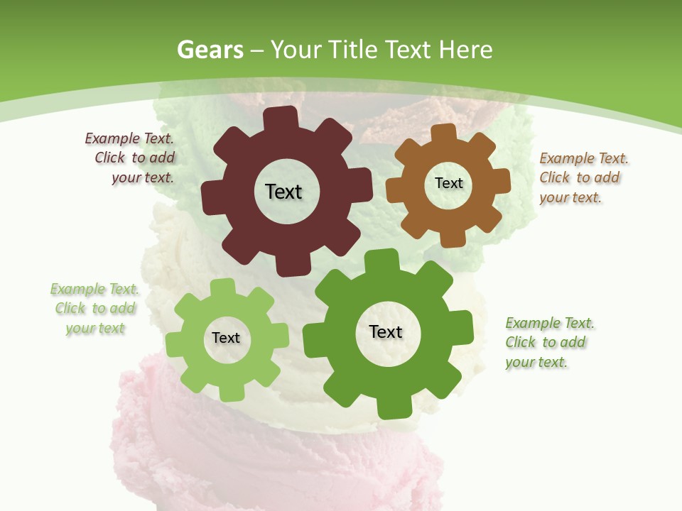 Scoop Sweet Food Kiwi PowerPoint Template