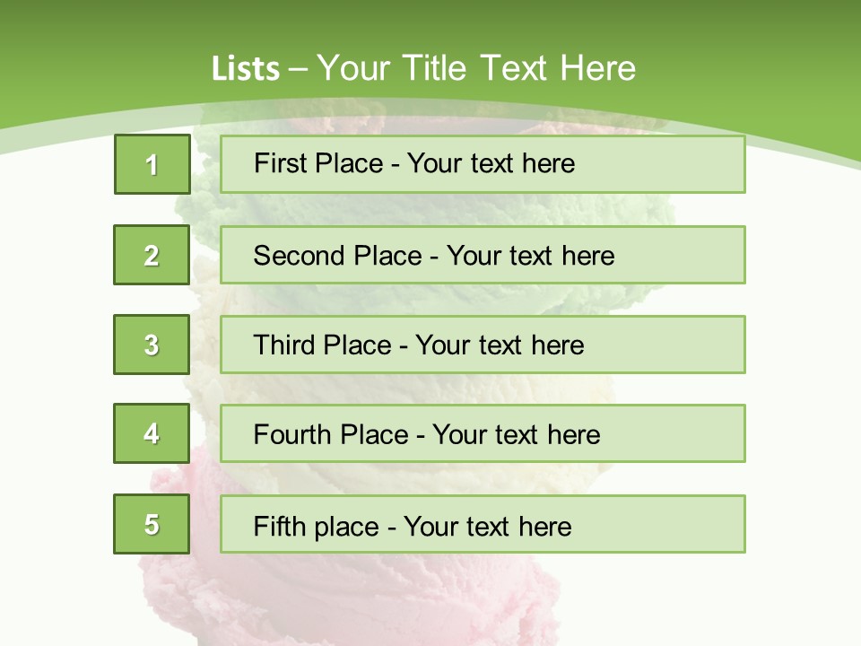 Scoop Sweet Food Kiwi PowerPoint Template