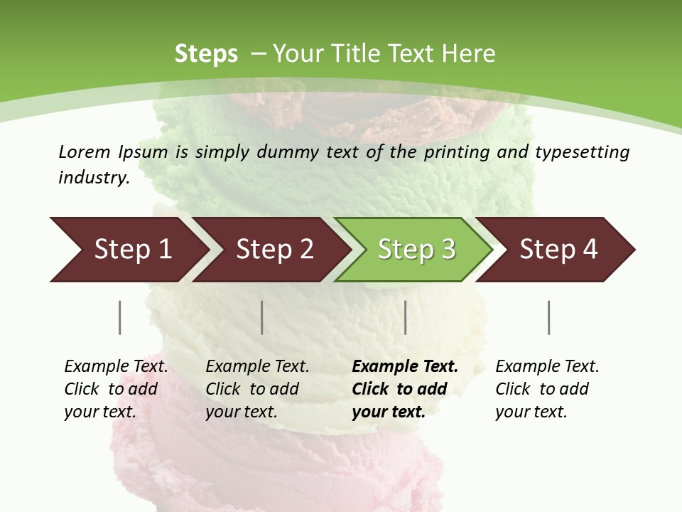 Scoop Sweet Food Kiwi PowerPoint Template
