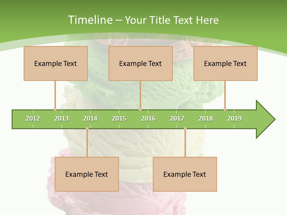 Scoop Sweet Food Kiwi PowerPoint Template