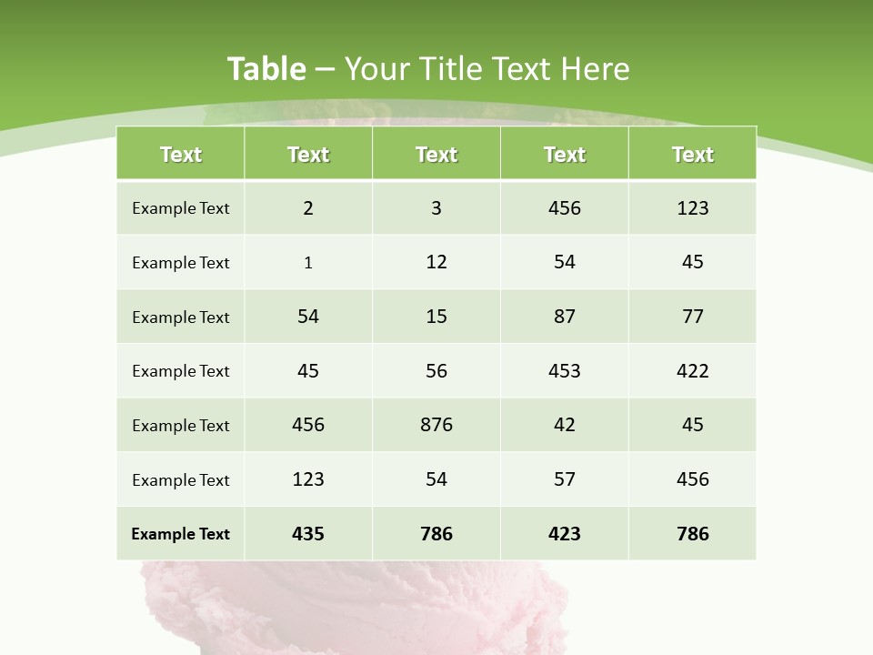 Scoop Sweet Food Kiwi PowerPoint Template