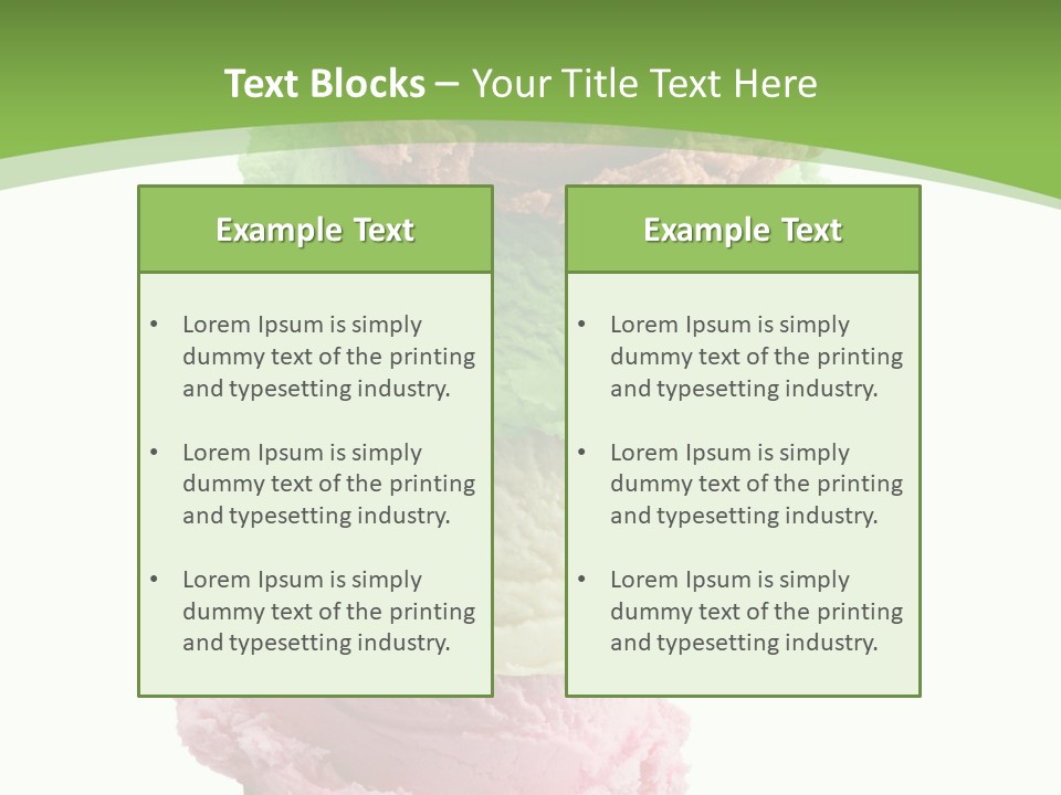 Scoop Sweet Food Kiwi PowerPoint Template